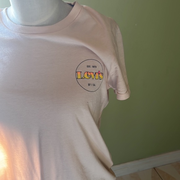 Levi's Women's Perfect Graphic Short Sleeve T-Shirt - Blush Peach - Picture 2 of 6